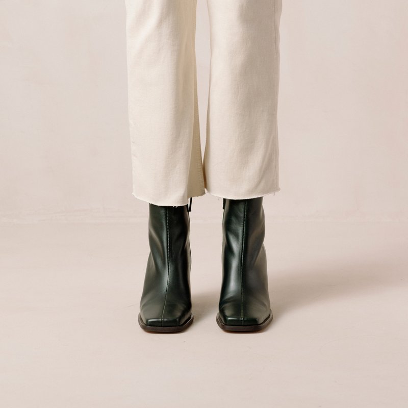 Alohas South Leather Boots In Green