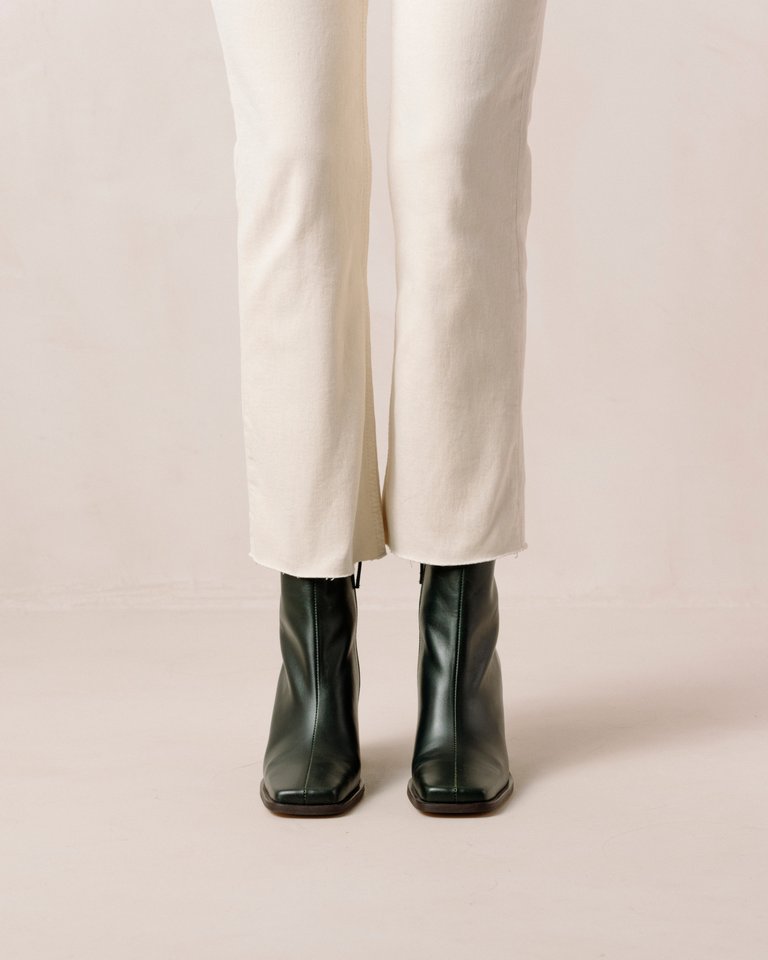 South Leather Boots - Jade Green