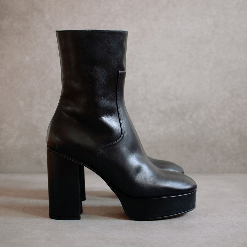 Shop Alohas Thunder High Heel Ankle Boots In Black