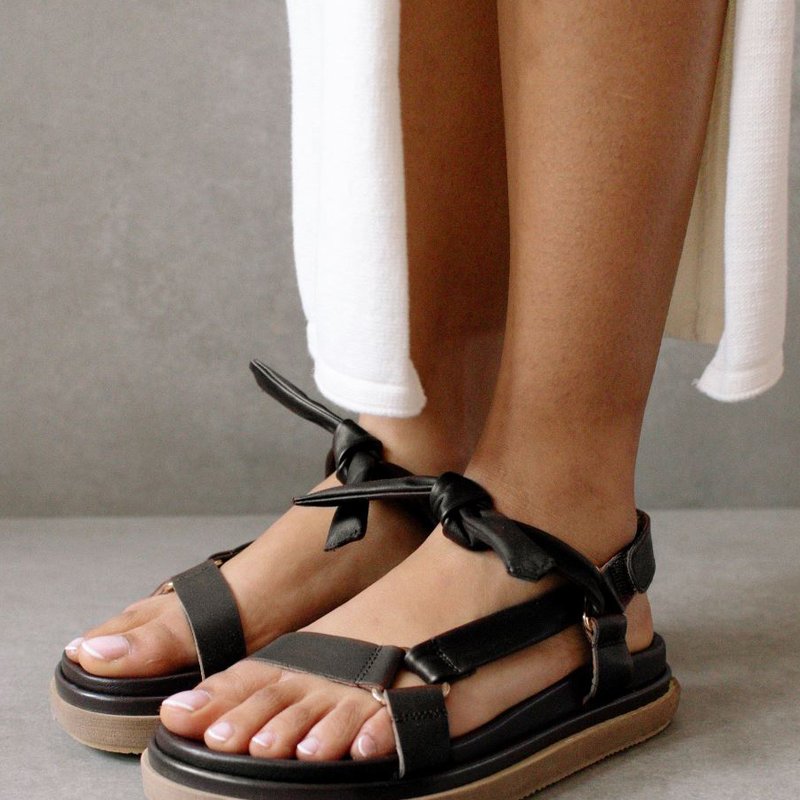 Shop Alohas Tied Together Sandals In Black