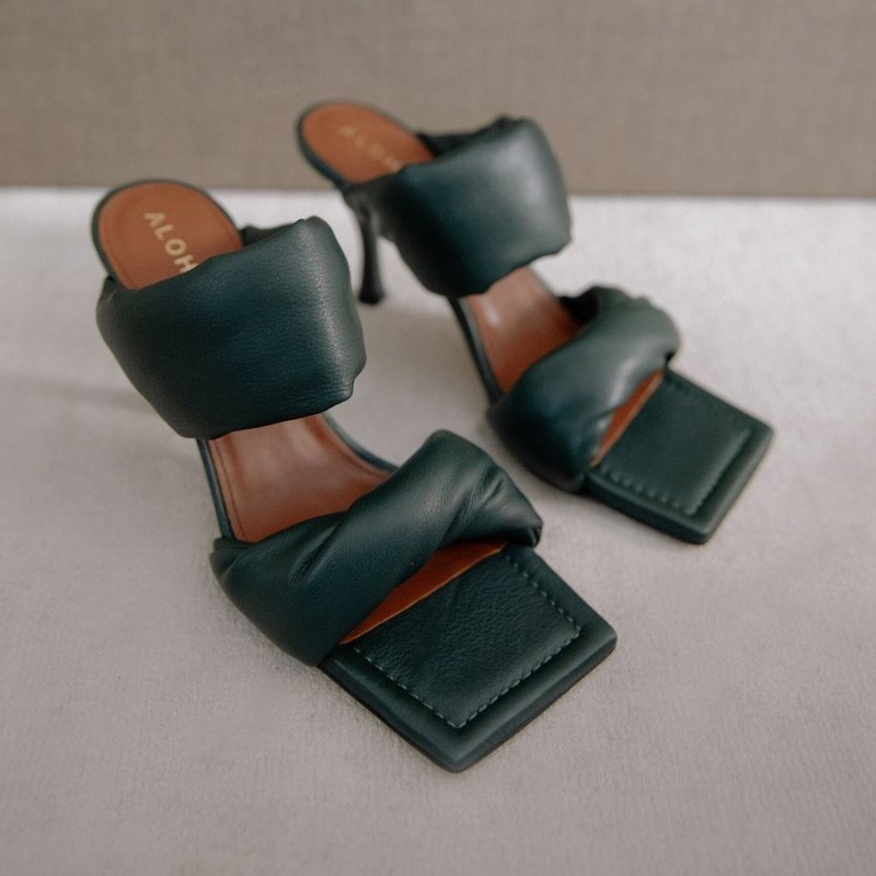 Twist Strap - Brown Leather Mules