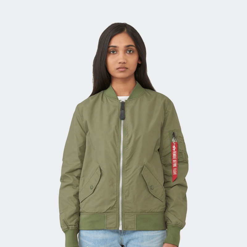 Alpha Industries L-2b Scout W Bomber Jacket In Sage Green