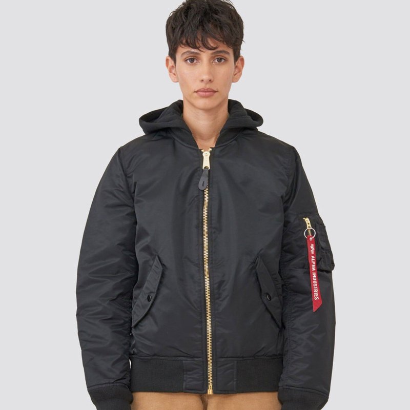 Alpha Industries Ma-1 Natus Bomber Jacket W In Black