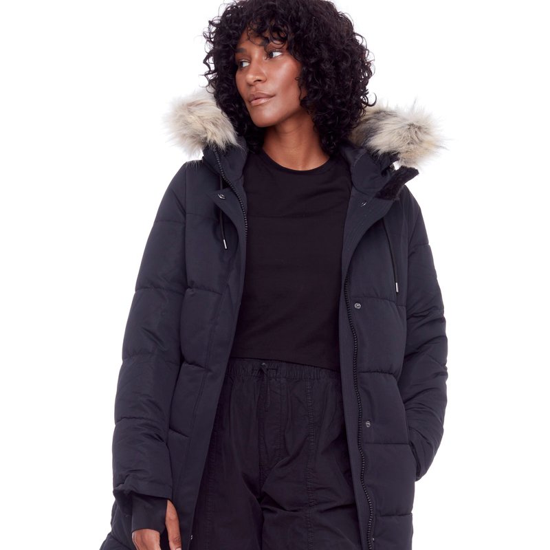 Alpine North Aulavik | Women's Vegan Down (recycled) Mid-length Hooded Parka Coat, Black