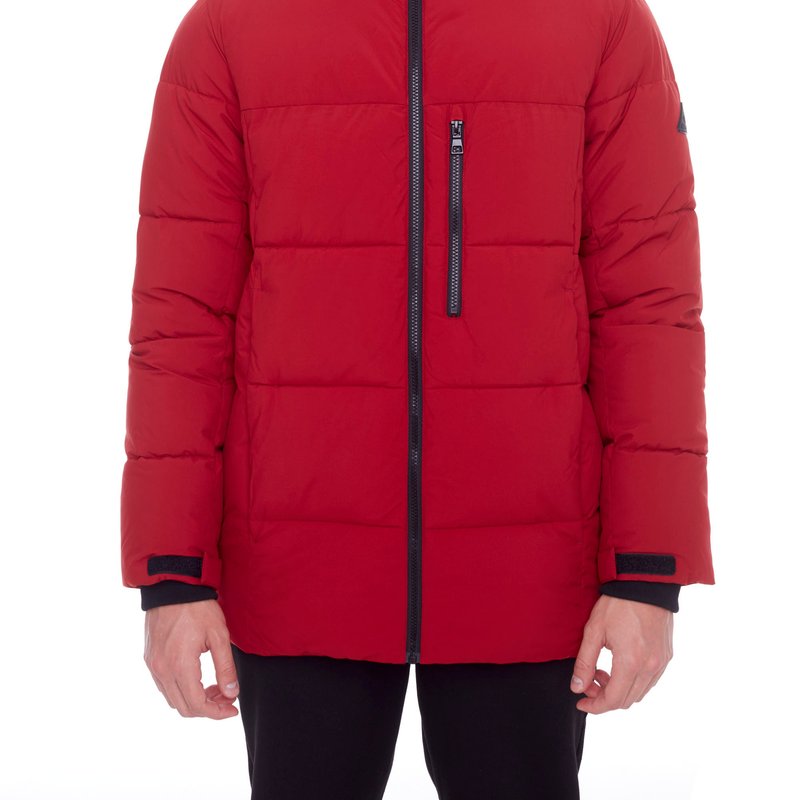 Alpine North Banff | Men's Vegan Down (recycled) Mid-weight Quilted Puffer Jacket, Deep Red