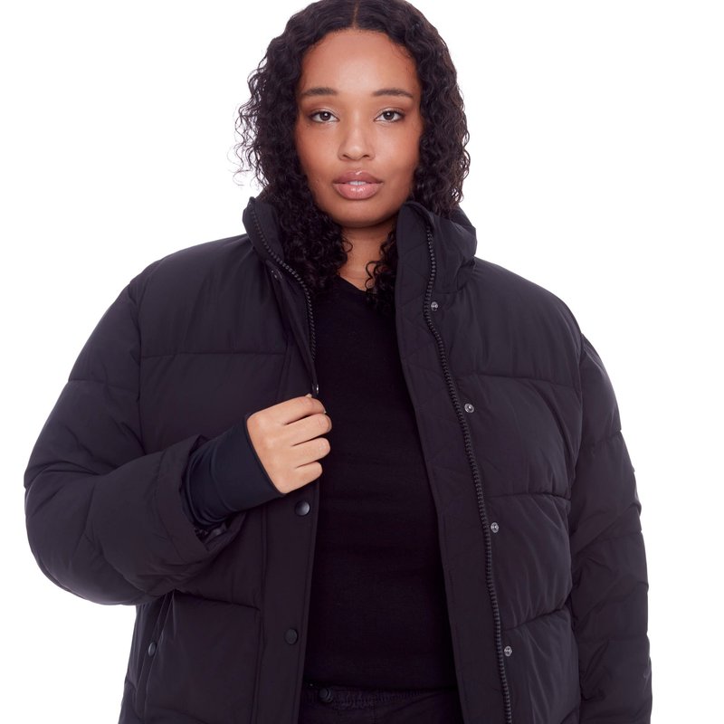 Alpine North Forillon Plus | Women's Vegan Down (recycled) Short Quilted Puffer Jacket, Black (plus Size)