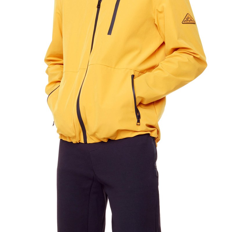 Shop Alpine North Unisex Recycled Midweight Rain Shell Jacket, Mustard In Yellow