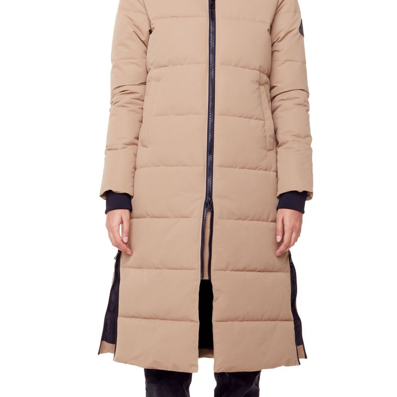 Shop Alpine North Women's Vegan Down (recycled) Ultra Long Length Parka, Camel In Brown