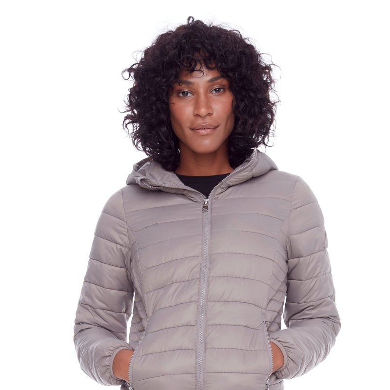 Shop Alpine North Yoho Ladies' | Women's Vegan Down (recycled) Lightweight Packable Puffer, Taupe In White