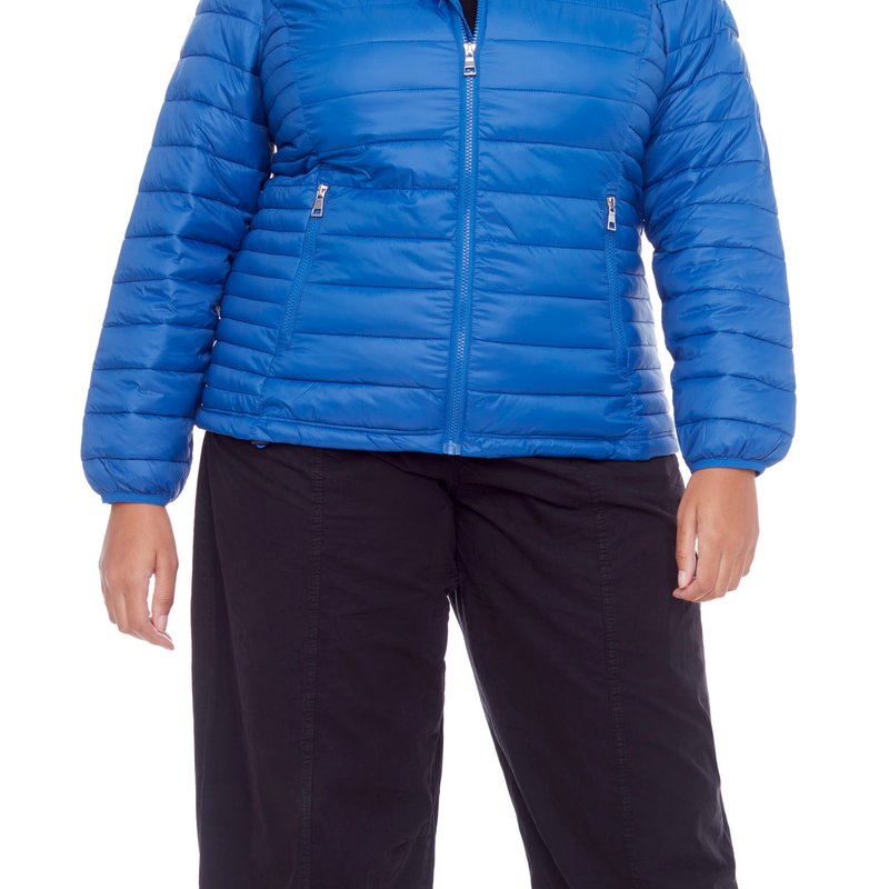 Shop Alpine North Yoho Plus | Women's Vegan Down (recycled) Lightweight Packable Puffer, Cobalt (plus Size) In Blue