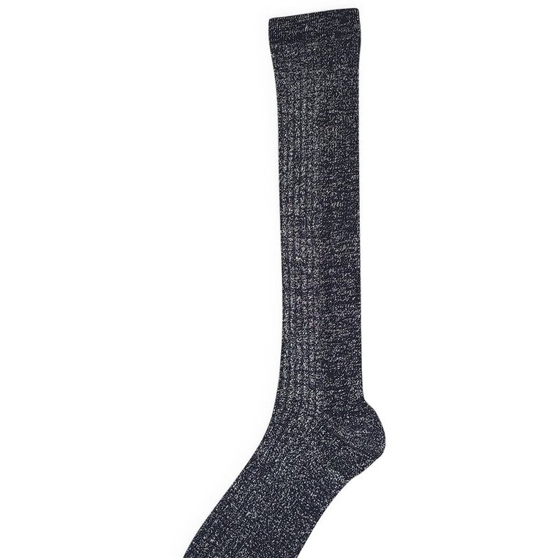 Alto Milano Grey Donna Long Socks In Blue