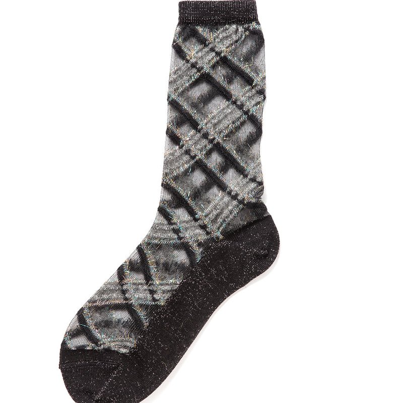 Alto Milano Nero 021 Pave Socks In Black