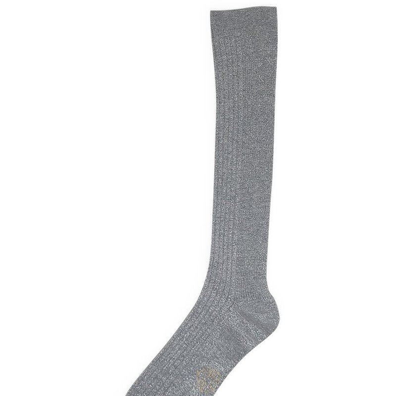 Alto Milano Pearl Donna Long Socks In Gray