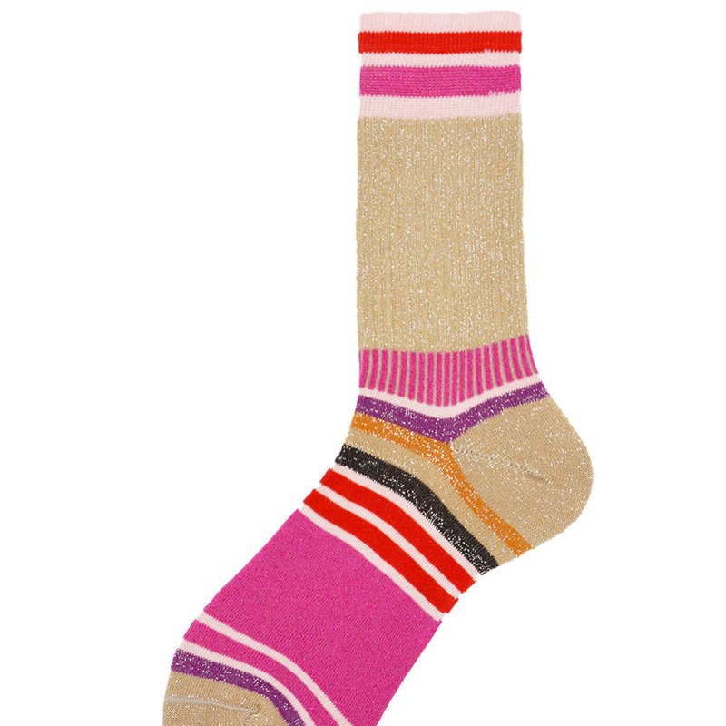 Alto Milano Pink Tan Chapo Short Socks In Neutral
