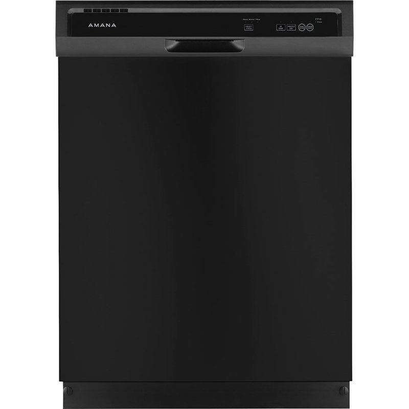 Amana 64 Dba White Built-in Dishwasher In Black