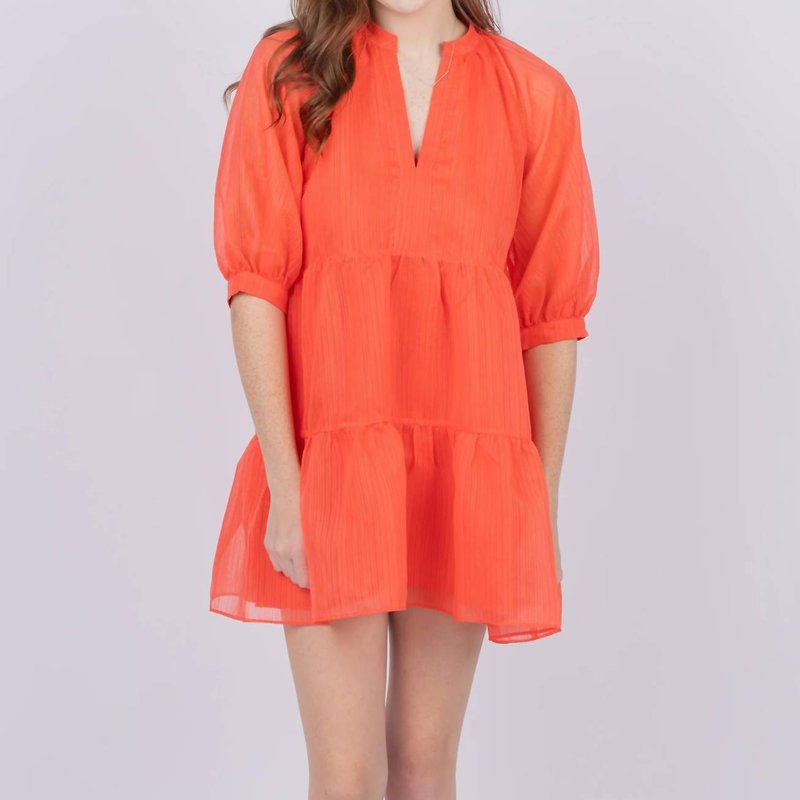 Shop Amanda Uprichard Diego Dress In Orange