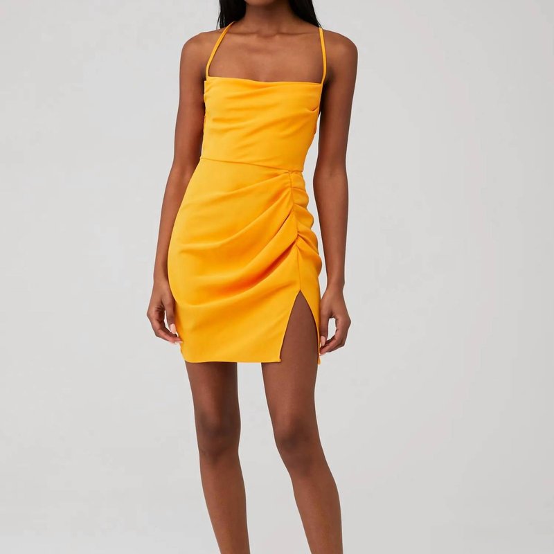 Shop Amanda Uprichard Jasalina Mini Dress In Koi In Yellow