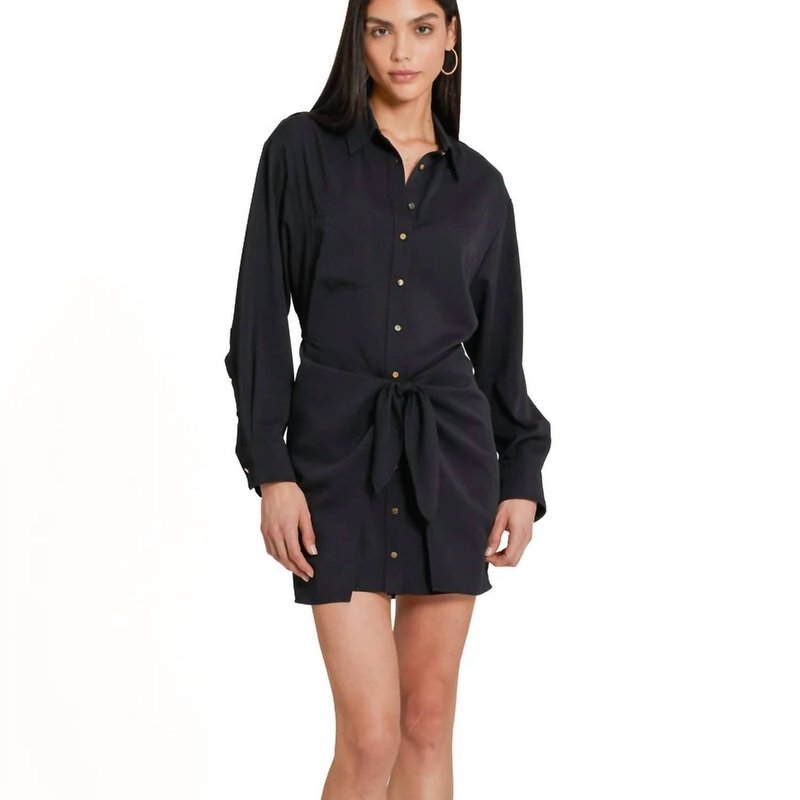 Shop Amanda Uprichard Long Sleeve Lindy Dress In Black