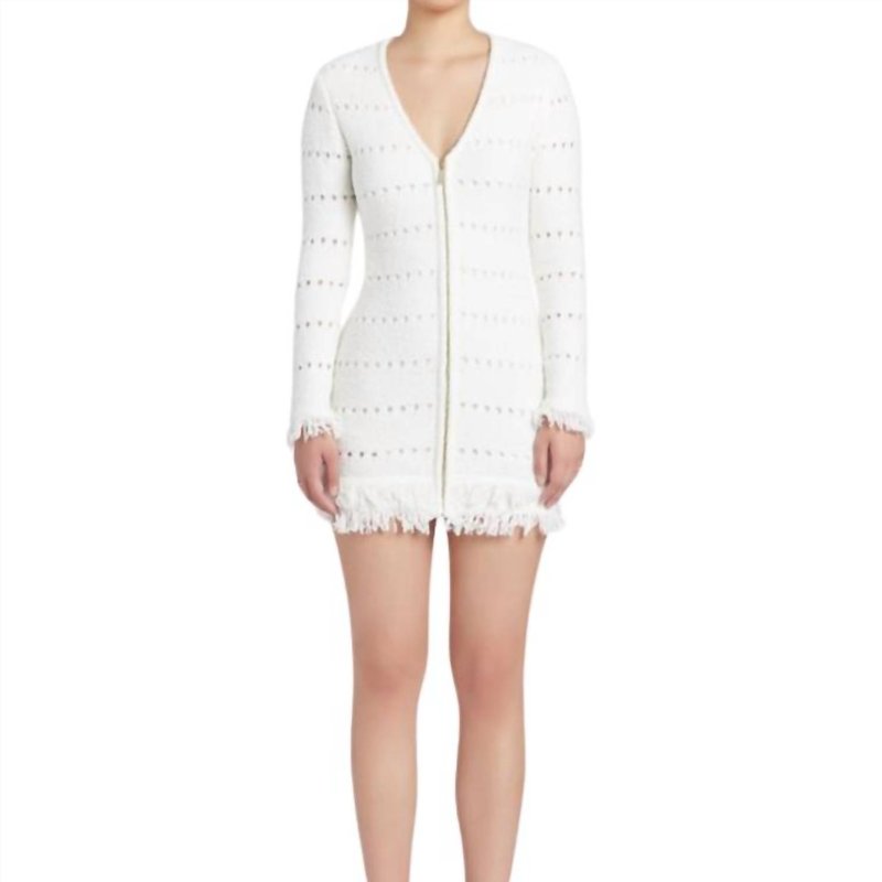 Shop Amanda Uprichard Murphy Knit Dress In White