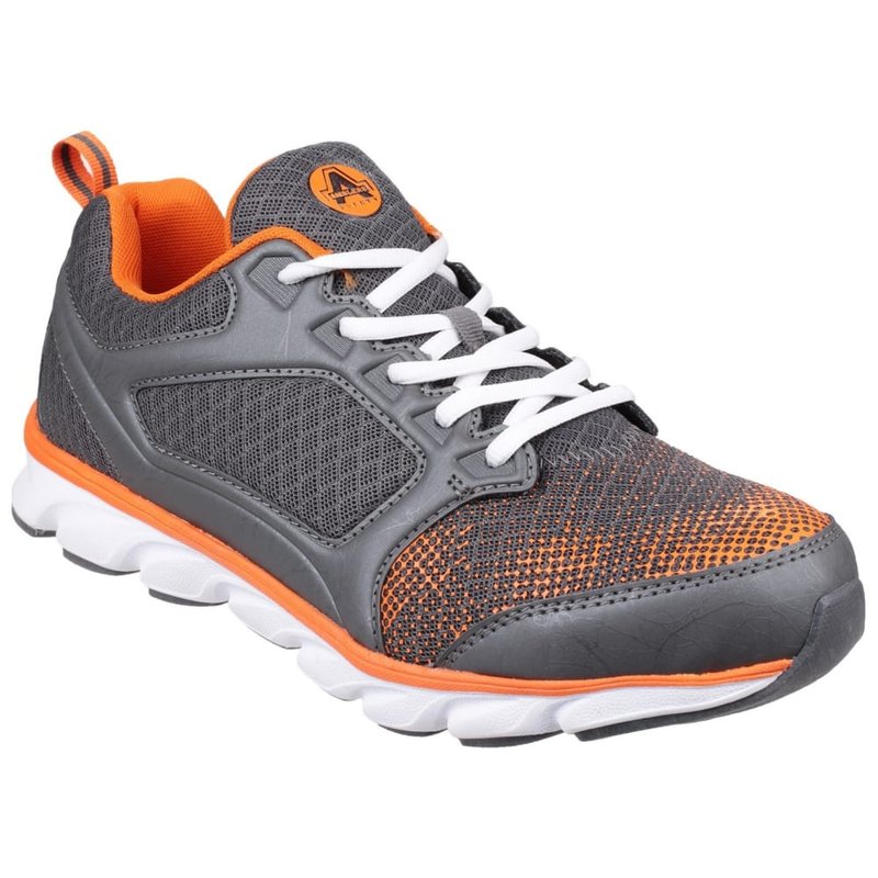 Amblers Safety Unisex Adults Lightweight Non-leather Safety Trainers/sneakers (grey/orange)