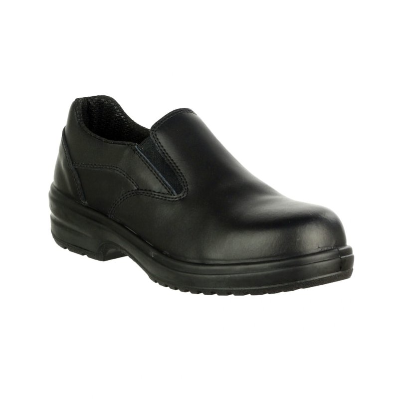 Amblers Safety Fs94c Ladies Safety Slip On / Womens Shoes In Black