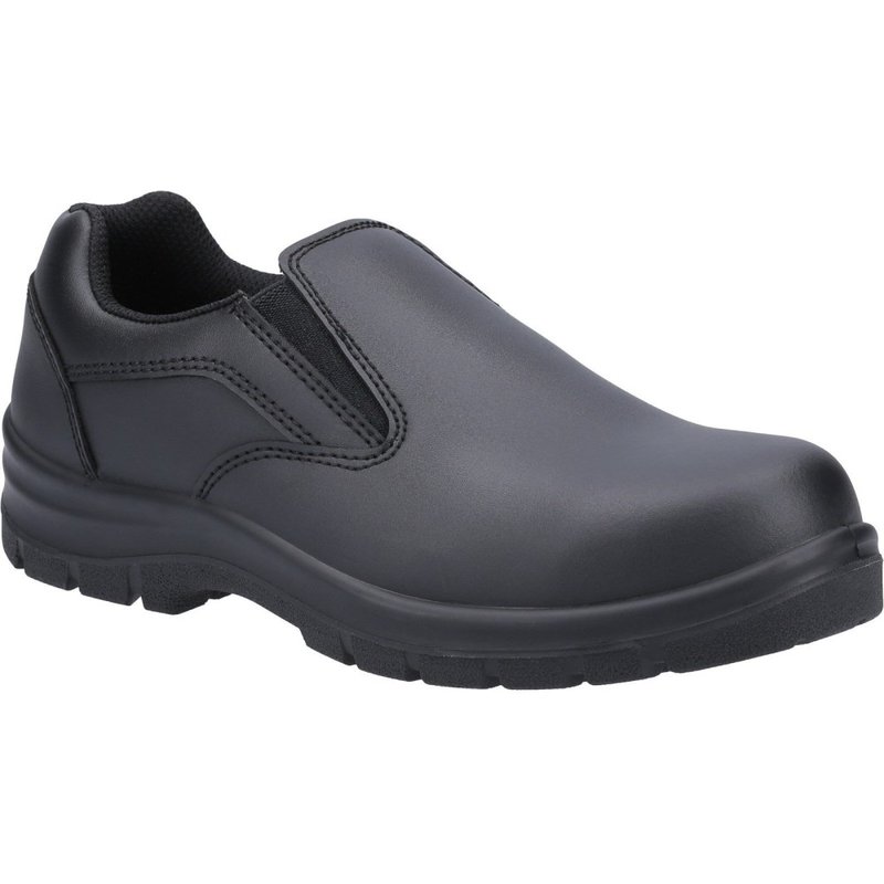 Amblers Womens/ladies As716c Leather Safety Shoe In Black