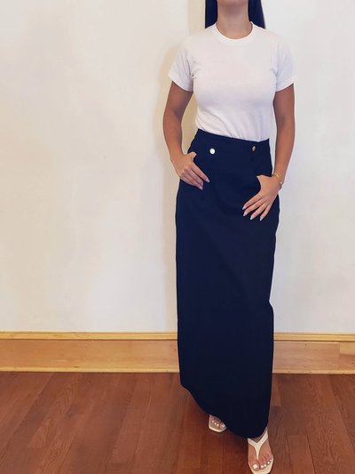 Ameera Jaser Denim Maxi Skirt - True Black product
