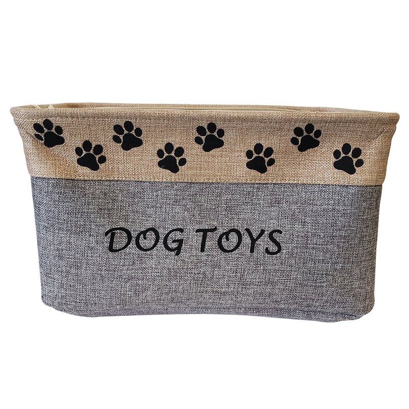 American Pet Supplies Collapsible Fabric Pet Toy Storage Basket