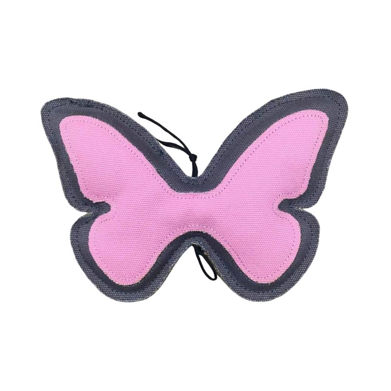 American Pet Supplies Eco-friendly Butterfly Canvas And Jute Dog Toy In Pink
