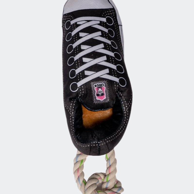 American Pet Supplies Squeaking Comfort Plush Sneaker Dog Toy In Black