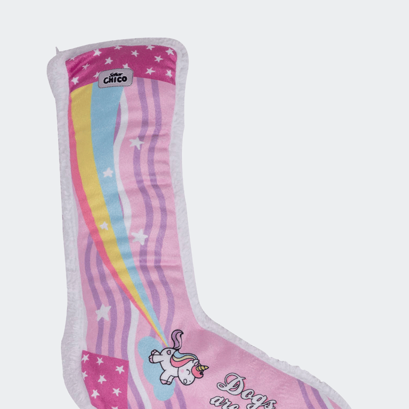 American Pet Supplies Squeaking Unicorn Comfort Plush Sock Dog Toy