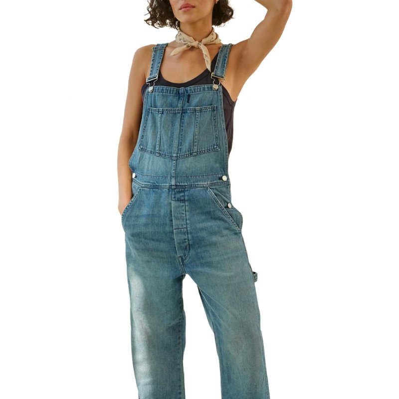 Shop Amo Ally Overalls Tank Top In Blue