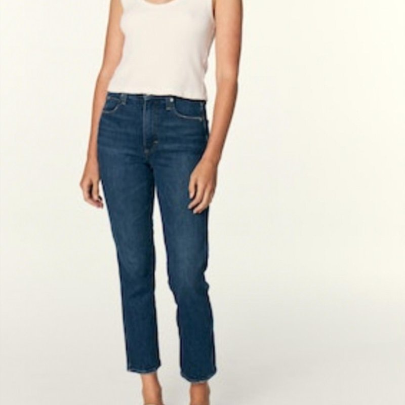 Shop Amo Chloe Cropped Pant In Blue