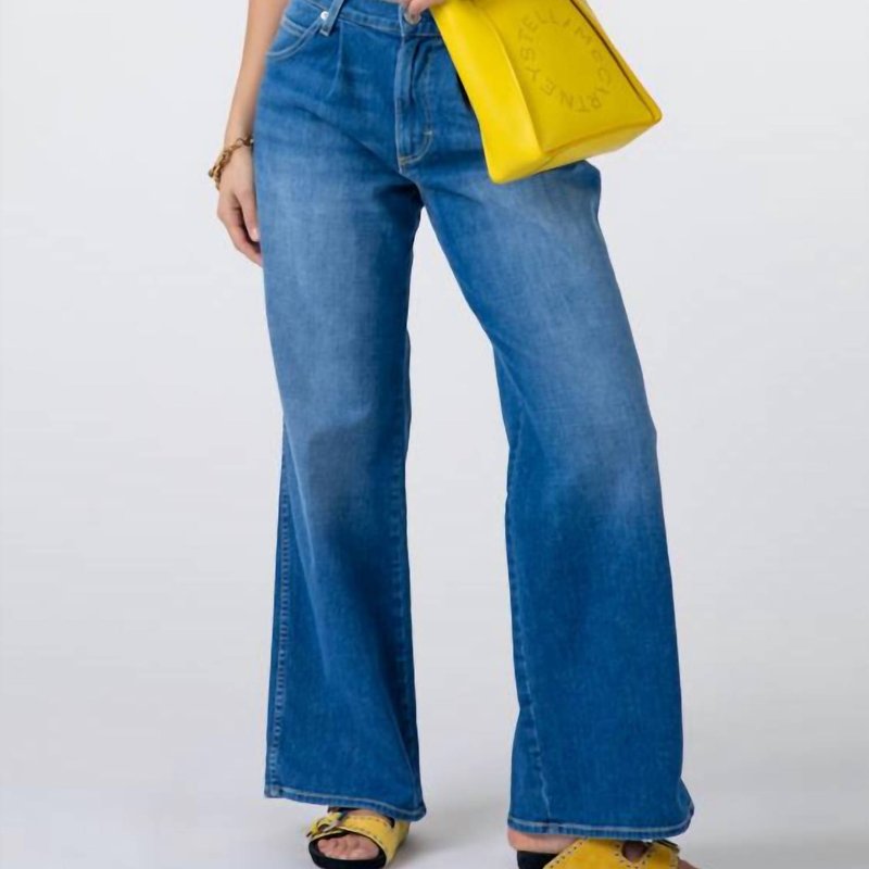 Shop Amo Florence Pleated Pant In Wistful In Blue