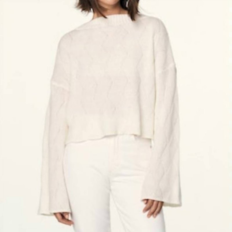 Shop Amo Patchwork Sweater In White