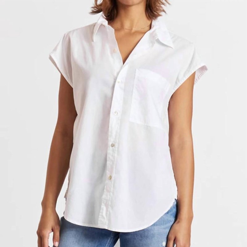 Shop Amo Ruth Sleeveless Shirt In White