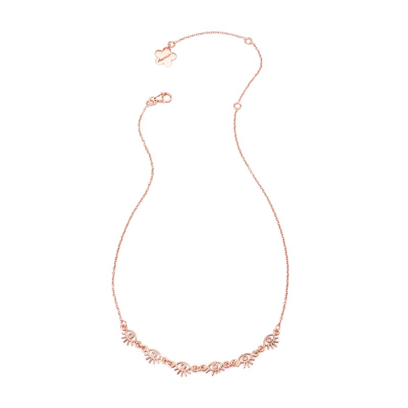 Amorcito Minerva Choker Necklace In Rose Gold Plating