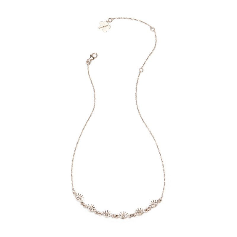 Amorcito Minerva Choker Necklace In Grey