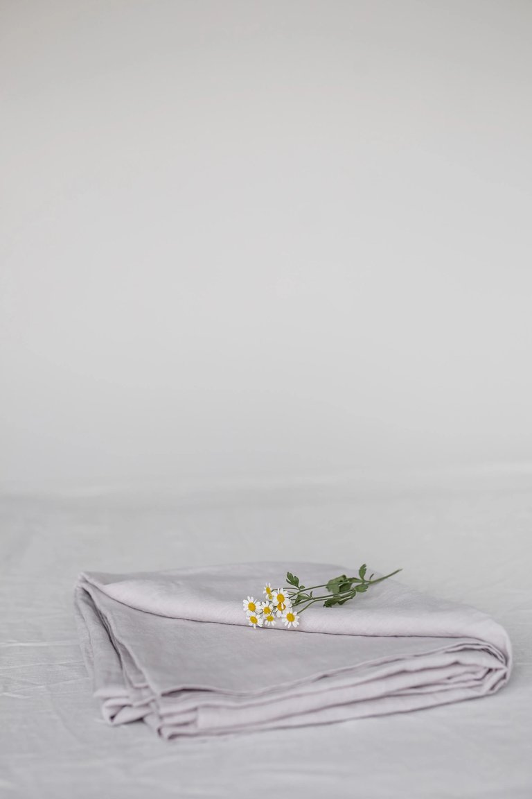 Linen flat sheet in Cream - Cream
