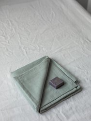 Linen flat sheet in Sage Green