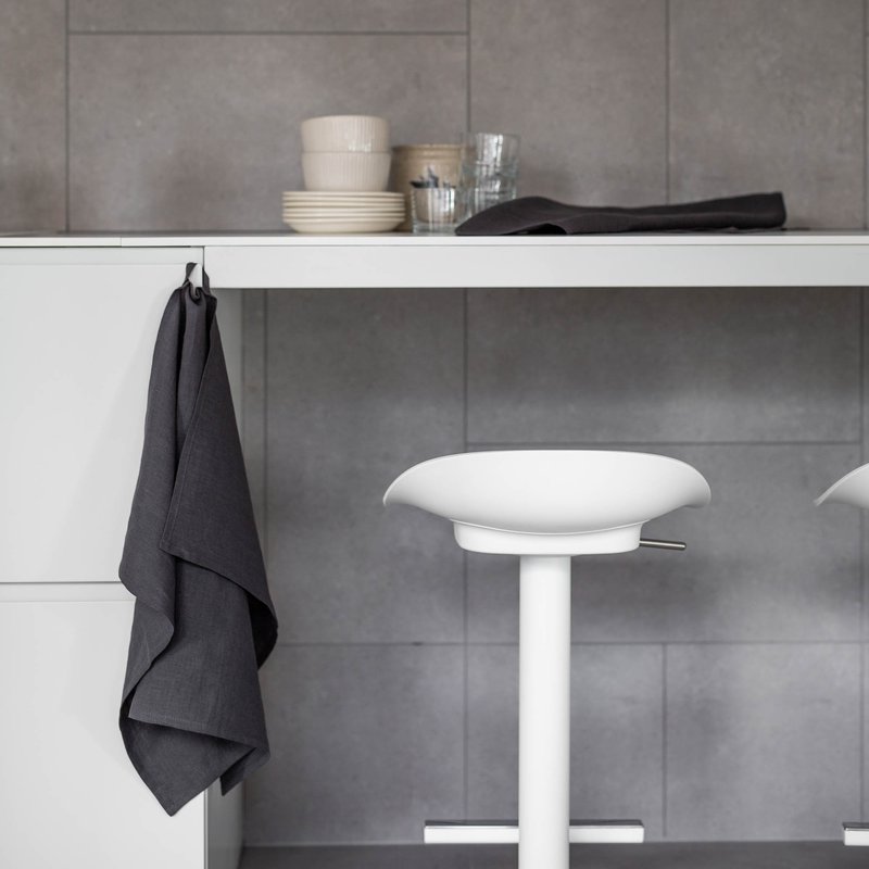 Amourlinen Linen Kitchen Tea Towel In Grey