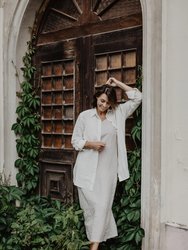 Linen Oversized Shirt Marrakesh - White