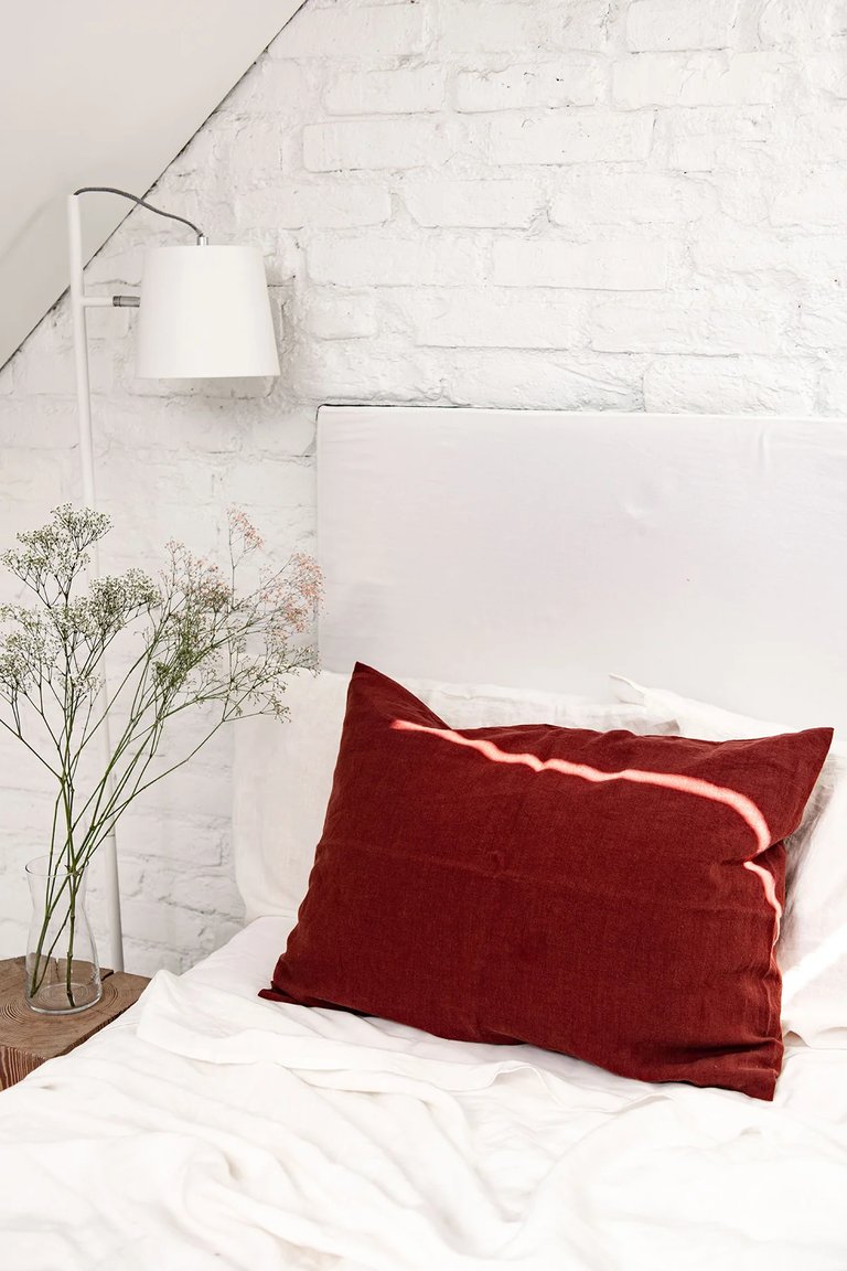 Linen pillowcase in Terracotta - Terracotta
