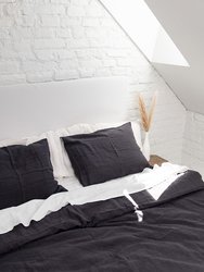 Linen sheets set in Charcoal