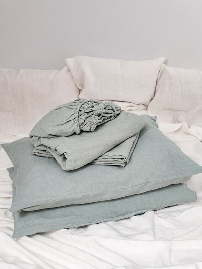 AmourLinen Linen sheets set in Sage Green product