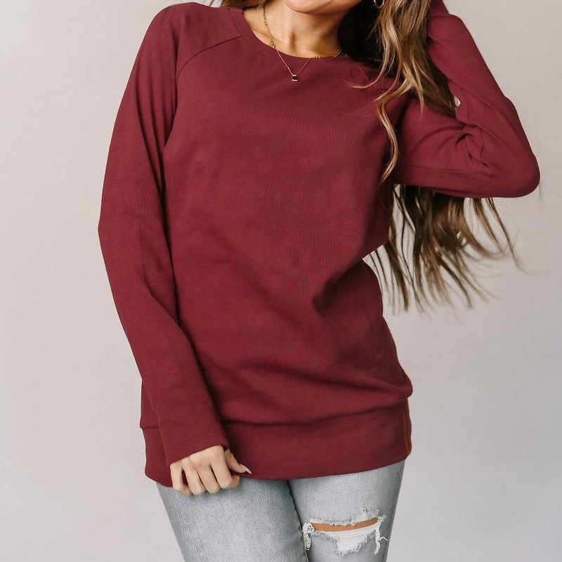 Shop Ampersand Ave Classic Pullover In Cranberry In Red