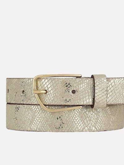 Amsterdam Heritage 30603 Carlyn | Silver White Snake Leather Belt product