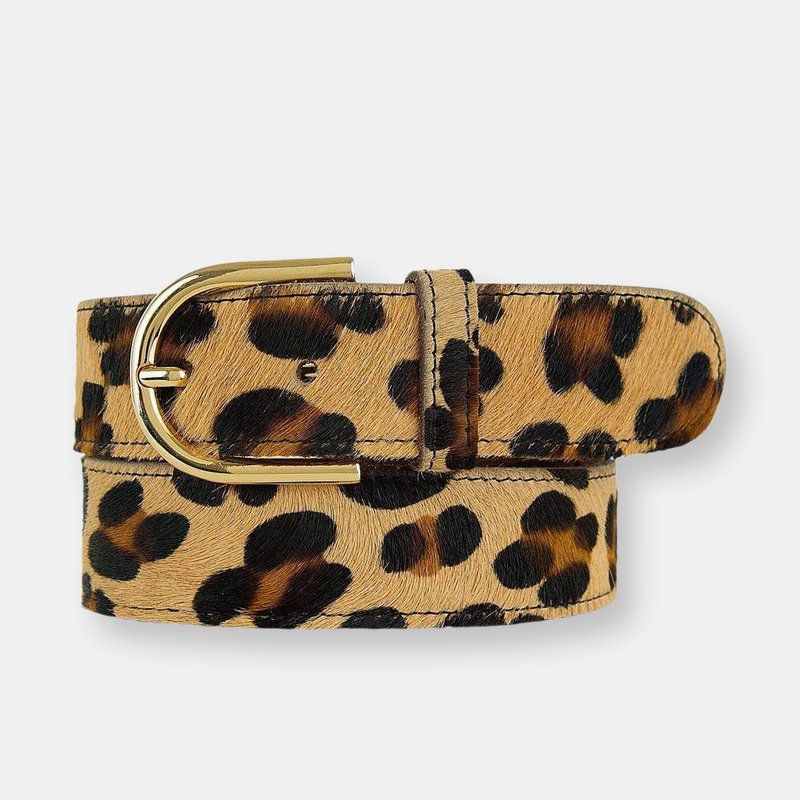 Amsterdam Heritage 40602 Diane | Leopard Calf Hair Belt In Brown