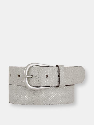 Amsterdam Heritage 40604 Ela | Metallic Silver White Leather Belt product