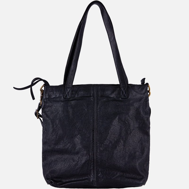 Shop Amsterdam Heritage 5089 Brooke Classic Leather Bag In Black